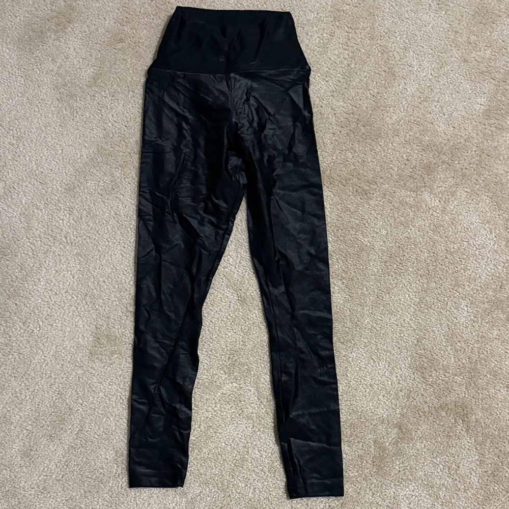 American Apparel Shiny Black Leggings